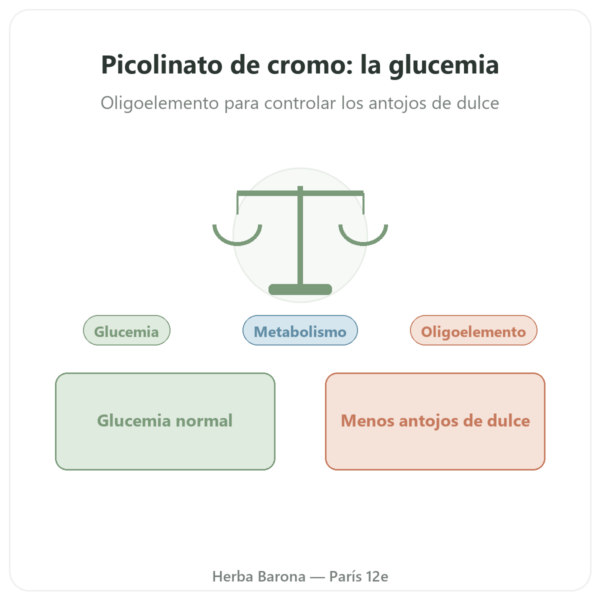 Picolinato de Cromo 100µg – 60 cápsulas – Dynveo presentación Paris Herba Barona