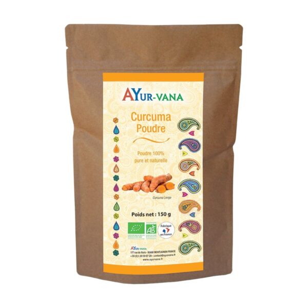 Poudre de curcuma bio Ayur-vana sachet 150 g Paris Herba Barona