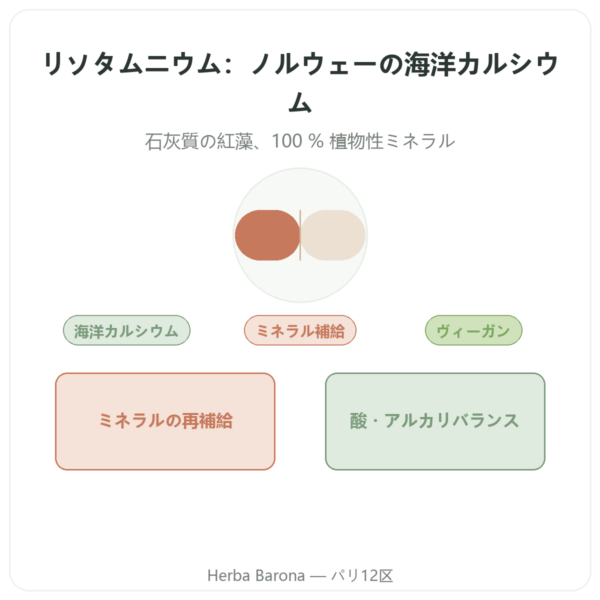 リトタムニウム(海藻カルシウム)パウダー 250 g – Vecteur Santé presentation Paris Herba Barona