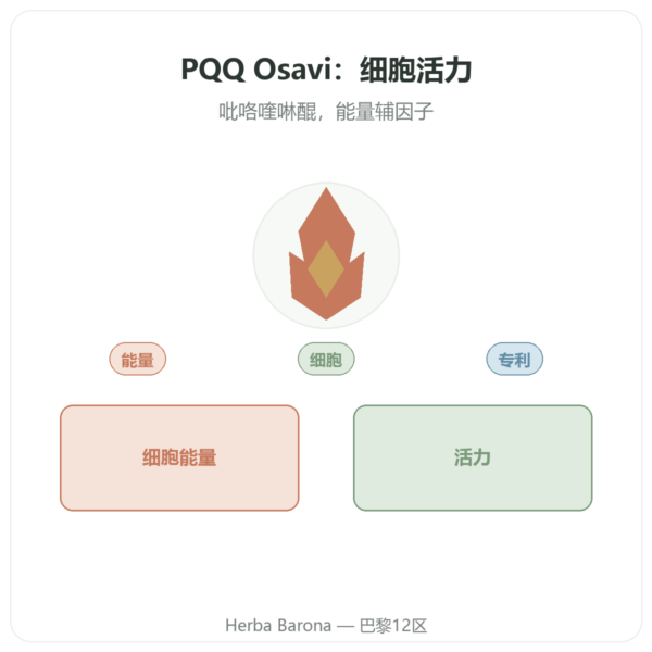 PQQ 20毫克 – Osavi – 吡咯并喹啉醌 产品展示 Paris Herba Barona