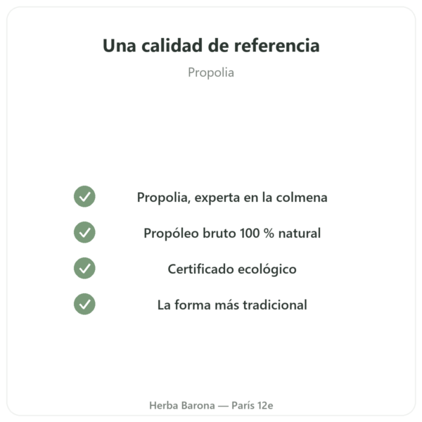 Própolis Pura para Masticar Bio en Barra – Propolia calidad Paris Herba Barona