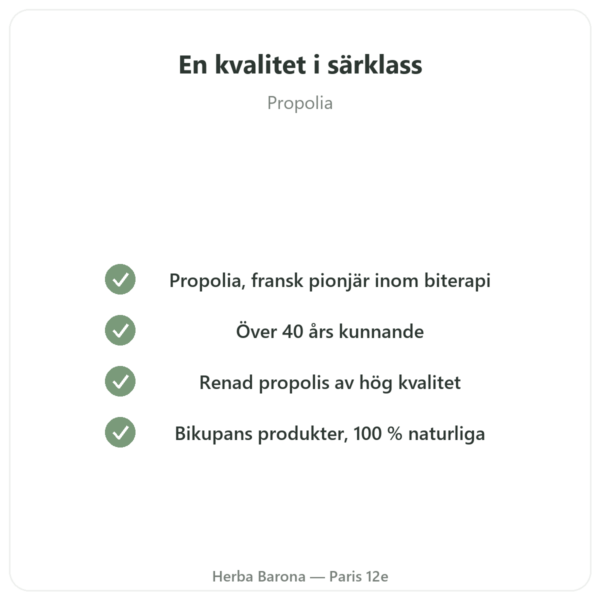 Propolistinktur koncentrerad Propolia 30ml kvalitet Paris Herba Barona