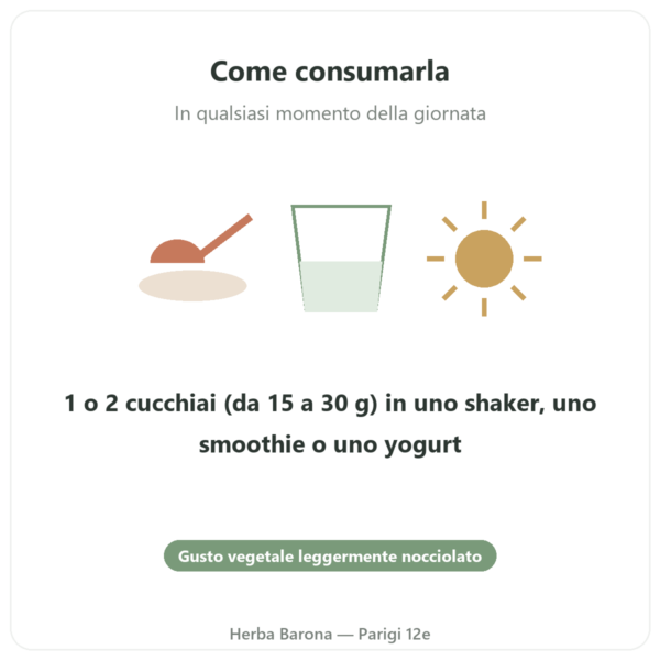 Proteina di Canapa bio in polvere – Vegetopie – 500g modo d'uso e dosaggio Paris Herba Barona