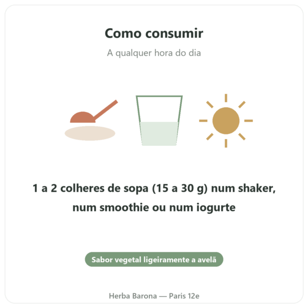 Proteína de Cânhamo bio em pó – Vegetopie – 500g modo de uso e dosagem Paris Herba Barona
