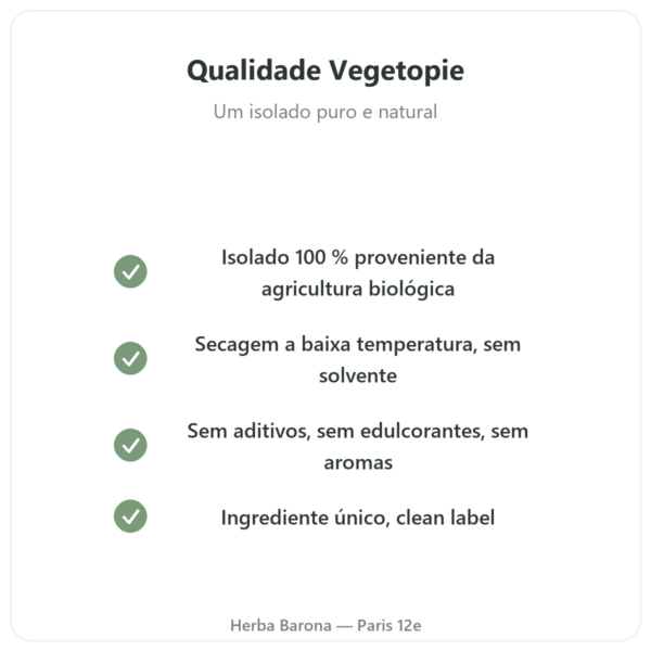 Proteína de Ervilha Bio em Pó – 500g qualidade Paris Herba Barona