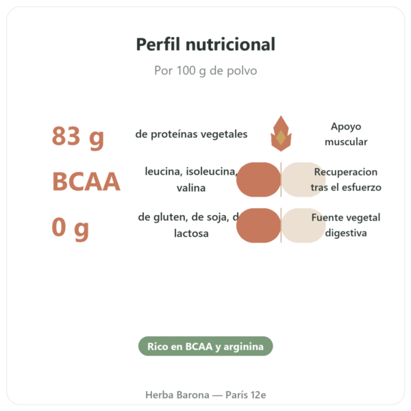 Proteína de Guisante Bio en Polvo – 500 g beneficios y datos clave Paris Herba Barona