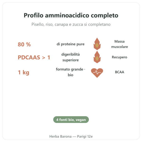 Proteine vegetali BIO – Dynveo – 1 kg benefici e dati chiave Paris Herba Barona