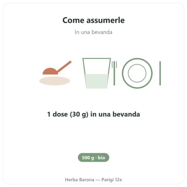 Proteine vegetali BIO – Dynveo – 500 g modo d'uso e dosaggio Paris Herba Barona