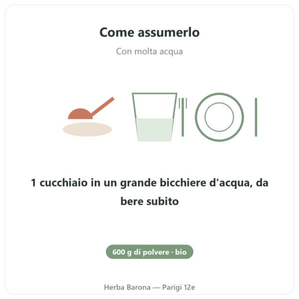 Psyllium Biondo Bio in Polvere – Ethnoscience – 600 g modo d'uso e dosaggio Paris Herba Barona