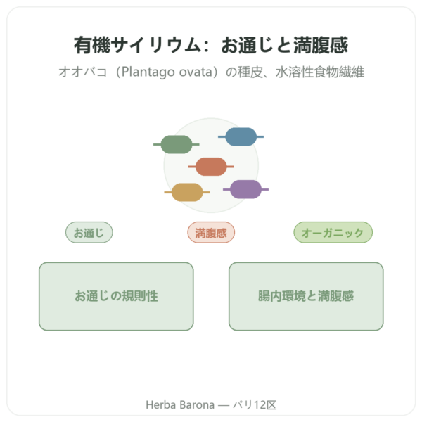 オーガニック サイリウムハスク パウダー – Ethnoscience – 600 g presentation Paris Herba Barona