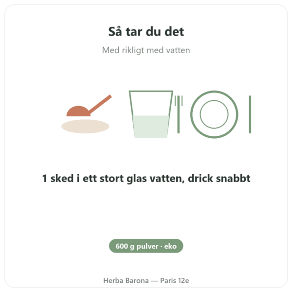Blond Psyllium Eko i Pulver – Ethnoscience – 600 g användning och dosering Paris Herba Barona