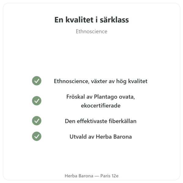 Blond Psyllium Eko i Pulver – Ethnoscience – 600 g kvalitet Paris Herba Barona