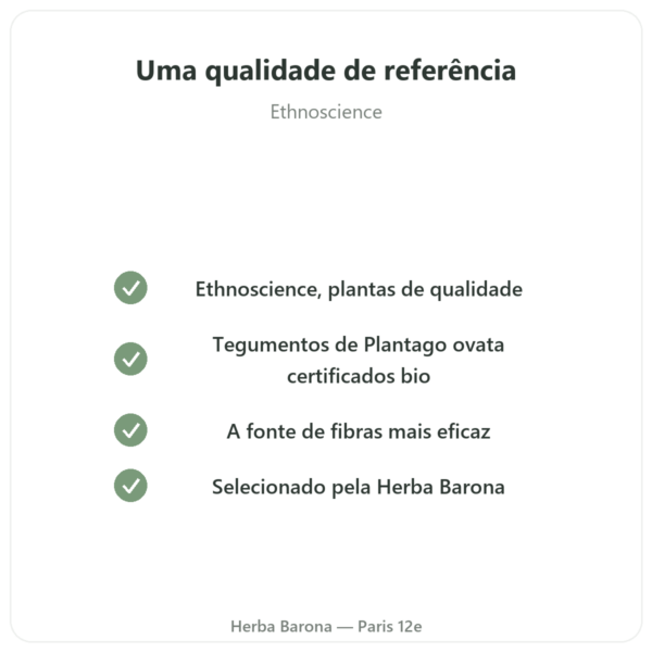Psyllium Louro Bio em Pó – Ethnoscience – 600 g qualidade Paris Herba Barona