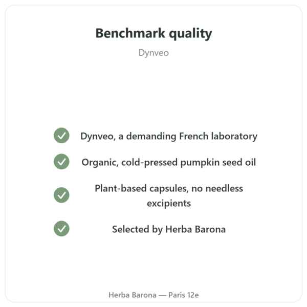 Pumpkin Seed Oil – Dynveo – 60 Capsules quality Paris Herba Barona