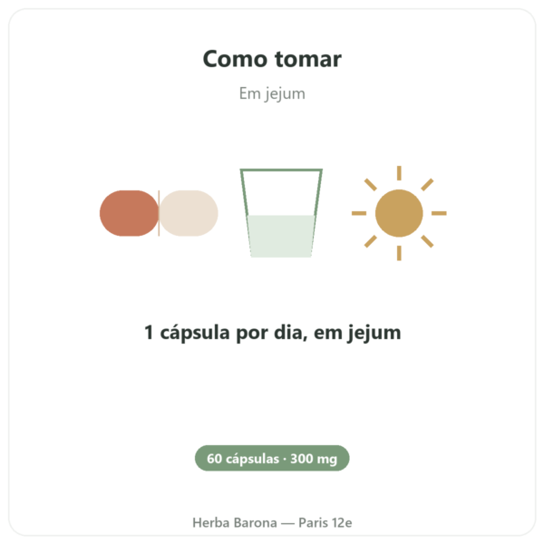 R-lipoato de Sódio 300 mg – 60 cápsulas – Dynveo modo de uso e dosagem Paris Herba Barona