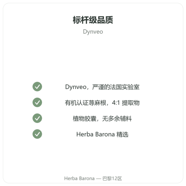 有机荨麻根 – Dynveo – 4:1 提取物 – 60 粒胶囊 品质保证 Paris Herba Barona
