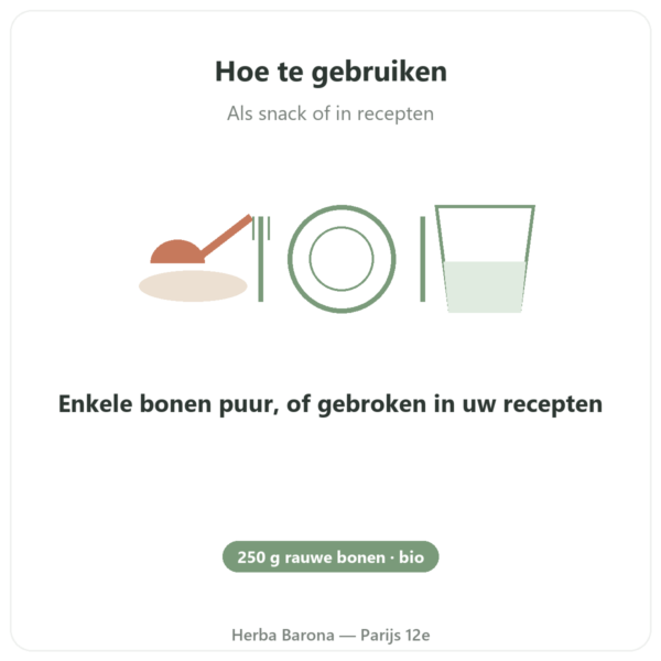 Rauwe Cacaobonen, bio variëteit criollo 250 g – Saldac gebruiksaanwijzing en dosering Paris Herba Barona