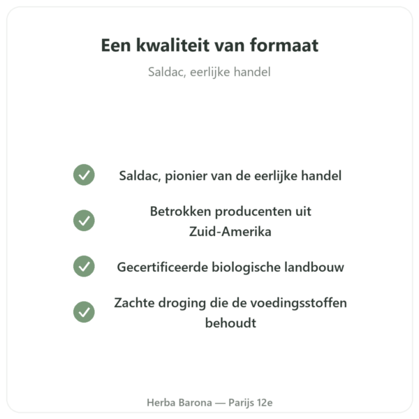 Rauwe Cacaobonen, bio variëteit criollo 250 g – Saldac kwaliteit Paris Herba Barona