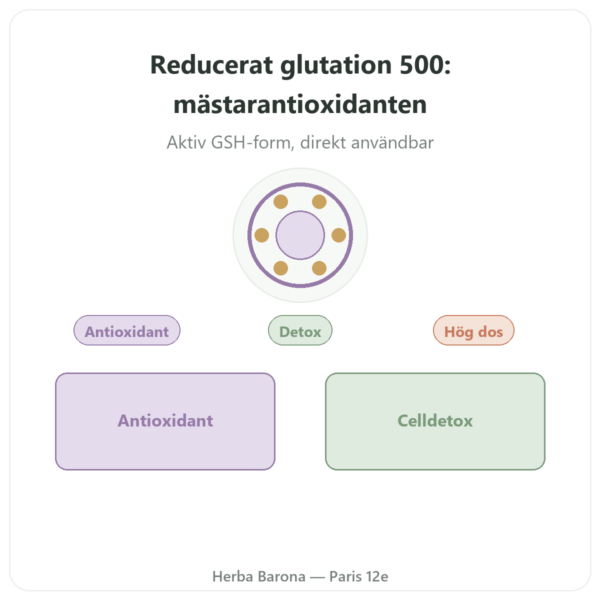 Reducerat Glutation 500 mg 60 Kapslar Jarrow Formulas – Köp presentation Paris Herba Barona
