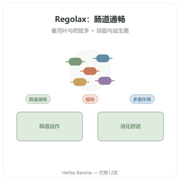 REGOLAX – 番泻叶与药鼠李 助排便 – Tongil – 50 粒胶囊 产品展示 Paris Herba Barona