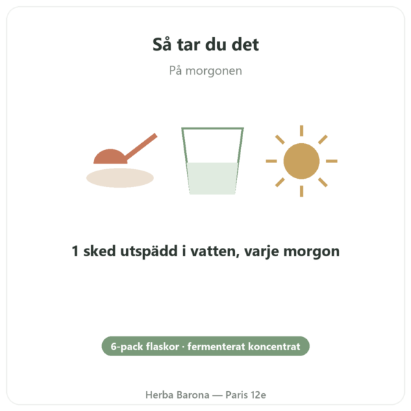Regulat Pro Bio 6-pack flaskor á 45 € per flaska användning och dosering Paris Herba Barona