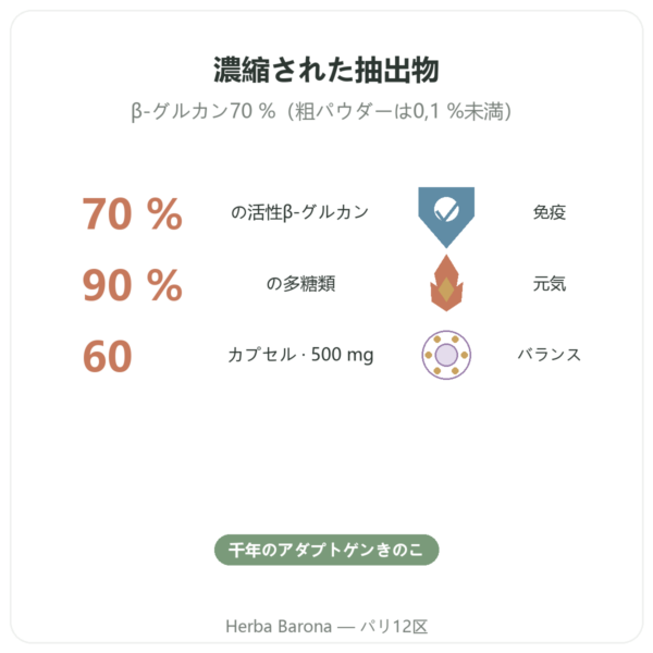 有機レイシ Dynveo – 200mg – 60カプセル benefits and key facts Paris Herba Barona