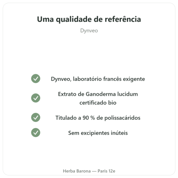 Reishi Bio Dynveo 500mg 60 cápsulas qualidade Paris Herba Barona