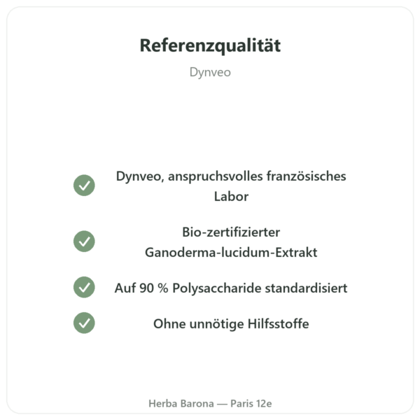 Reishi Bio – Dynveo – 500 mg – 60 Kapseln Qualität Paris Herba Barona