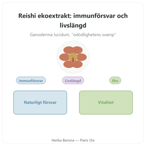 Reishi Extrakt Ekologisk – SIHO – 60 kapslar presentation Paris Herba Barona