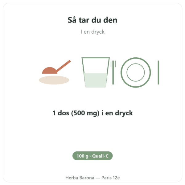 Rent C-vitamin Quali®-C Pulver 100 g – Dynveo användning och dosering Paris Herba Barona