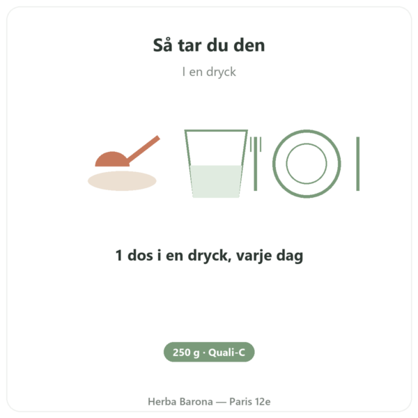 Rent Vattenlösligt C-vitaminpulver – Quali®-C – 250 g – Dynveo användning och dosering Paris Herba Barona