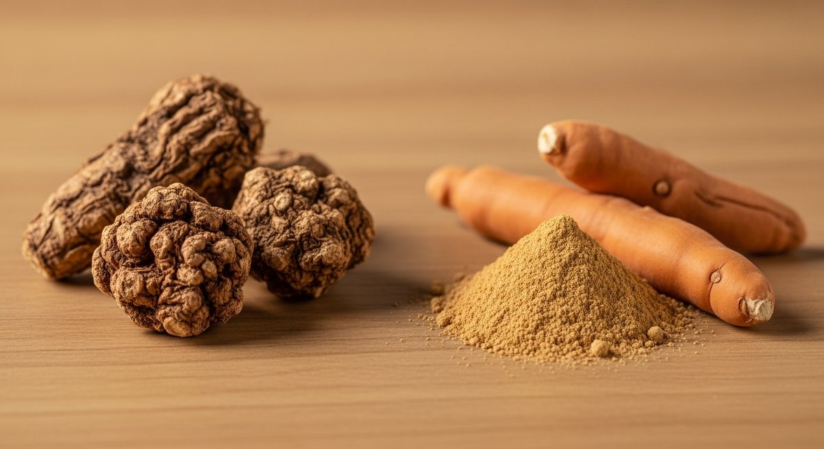 Rhodiola et ashwagandha côte à côte, comparatif, Herba Barona Paris 12e
