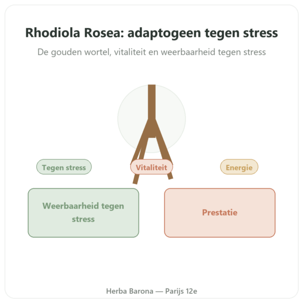 Rhodiola Rosea – Dynveo – 60 capsules – Adaptogeen presentatie Paris Herba Barona