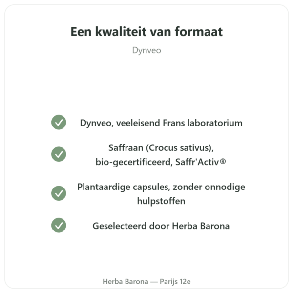 Biologische Saffraan Dynveo 15 mg kwaliteit Paris Herba Barona