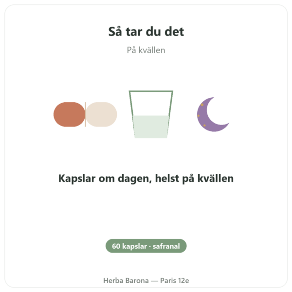 SAFRAMAX – 60 kapslar Safranal – saffransextrakt + B-vitaminer användning och dosering Paris Herba Barona