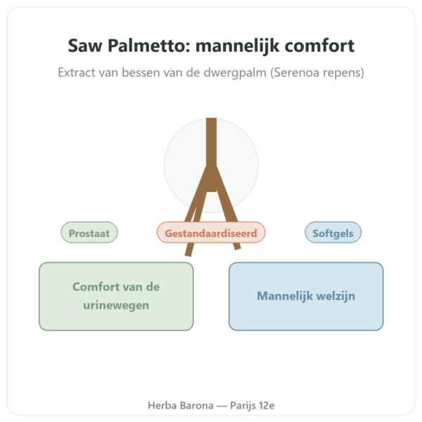 Saw Palmetto Extract 320mg Now Foods 90 Softgels presentatie Paris Herba Barona