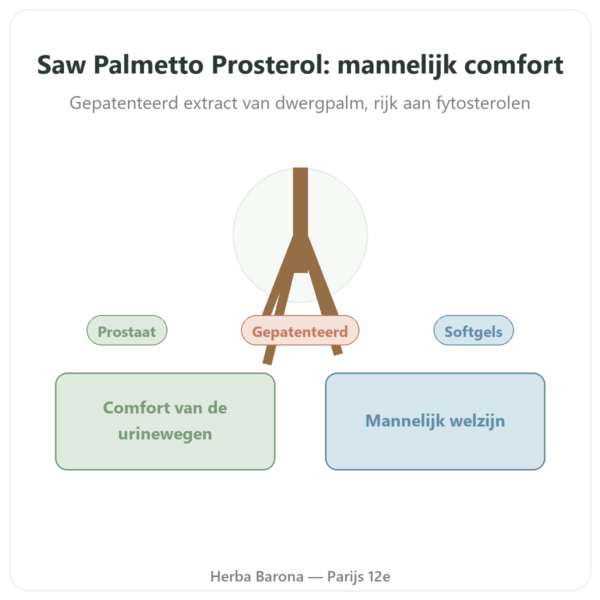 Saw Palmetto Prosterol 320 mg Doctor's Best 60 Softgels presentatie Paris Herba Barona