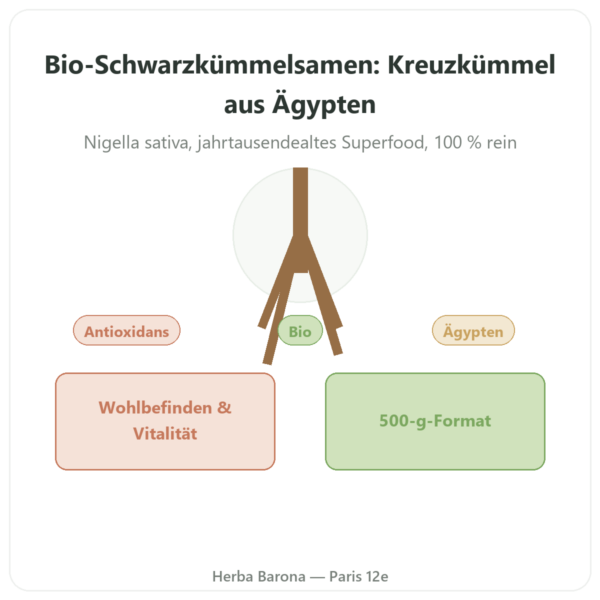 Schwarzkümmelsamen Bio – Kräuterland – 500 g Vorstellung Paris Herba Barona