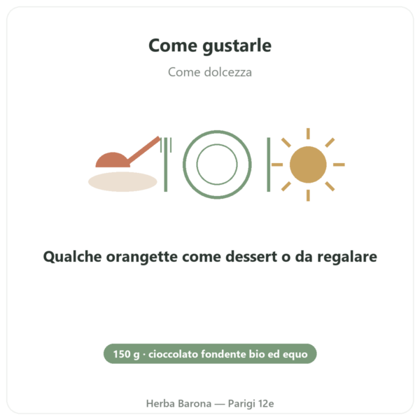 Scorzette d'Arancia Bio al Cioccolato Fondente – Saldac El Inti – 150 g modo d'uso e dosaggio Paris Herba Barona