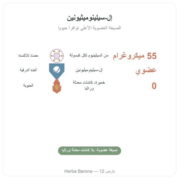 سيلينيوم – Dynveo – 60 كبسولة الفوائد والمعطيات الرئيسية Paris Herba Barona