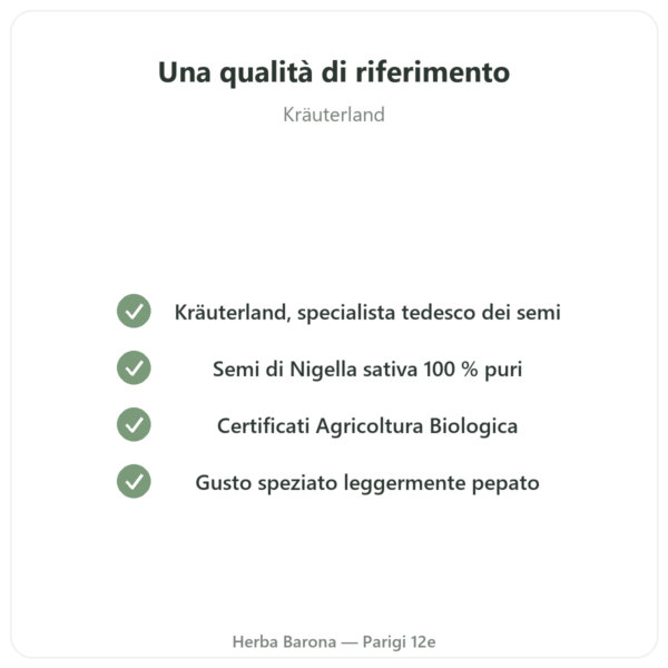 Semi di Nigella Bio – Kräuterland – 500 g qualità Paris Herba Barona