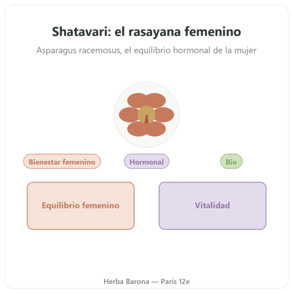 Shatavari Bio – Ayur-vana – 60 Cápsulas presentación Paris Herba Barona