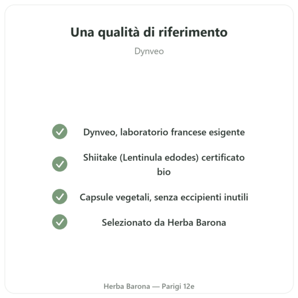 Shiitake bio – Dynveo – 60 capsule qualità Paris Herba Barona