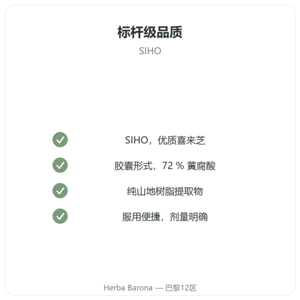 纯 Chilagite 胶囊 富含富里酸 – 60 粒 – SIHO 品质保证 Paris Herba Barona
