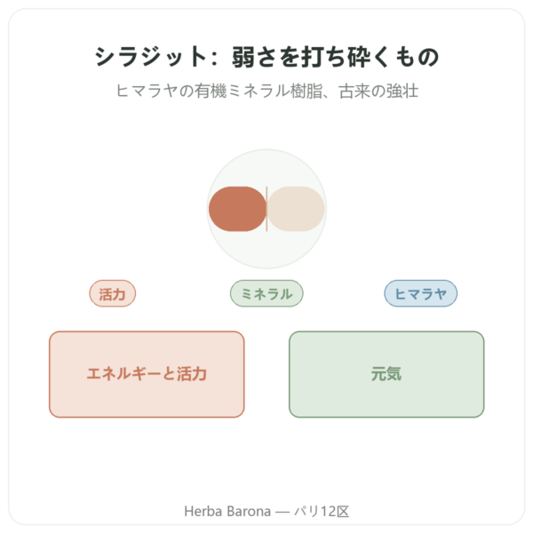 シラジット カプセル – Ayur-vana – 60カプセル presentation Paris Herba Barona