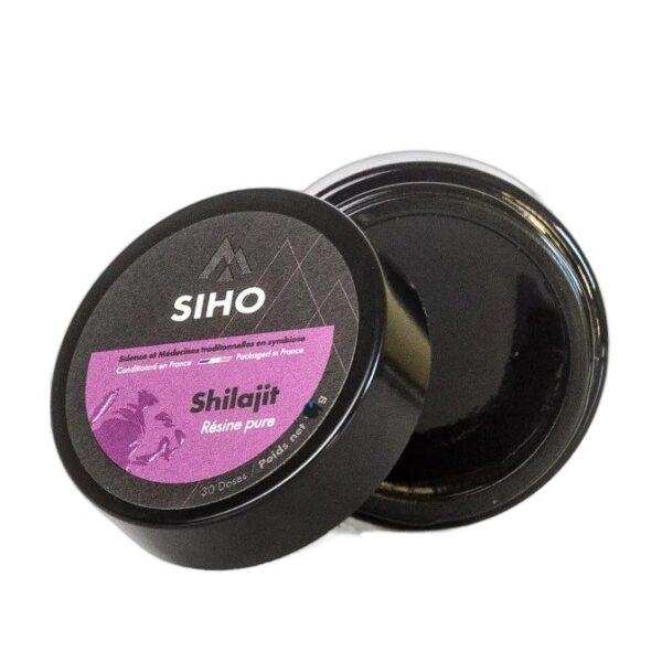 Shilajite en résine pur – SIHO- 79% d'acide fulvique – 30 g en pot Paris Herba Barona
