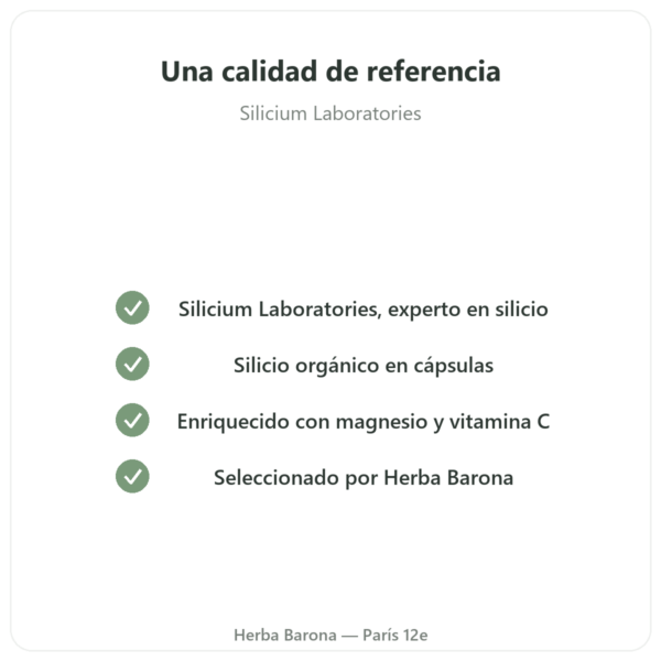 Silicio G7 Activ+ – 60 Cápsulas – Silicium Laboratories calidad Paris Herba Barona