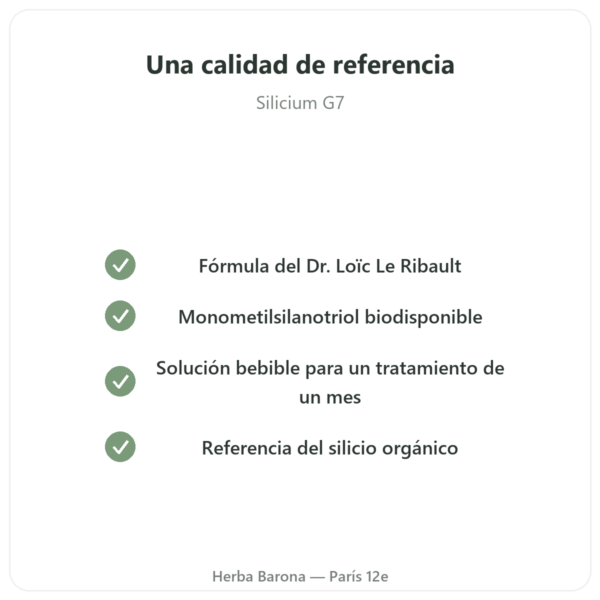 Silicio G7 Original 1L – Fórmula Loïc Le Ribault calidad Paris Herba Barona
