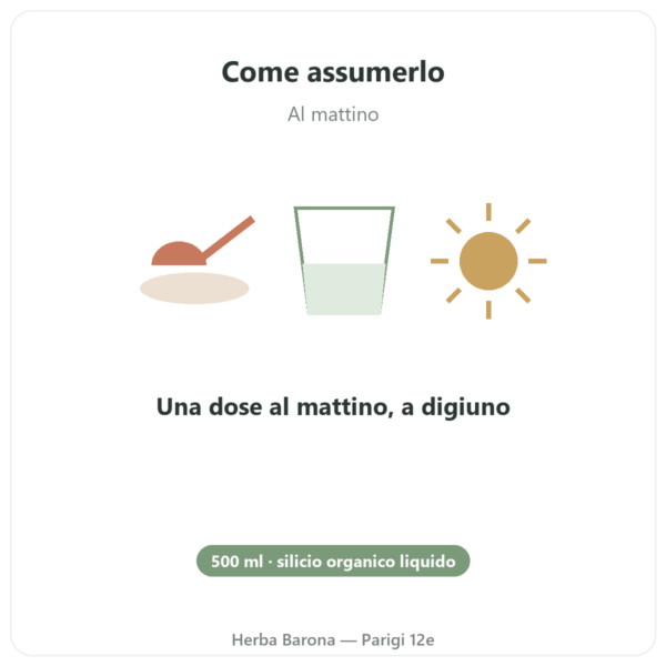 Silicio Organico G5 500 ml modo d'uso e dosaggio Paris Herba Barona