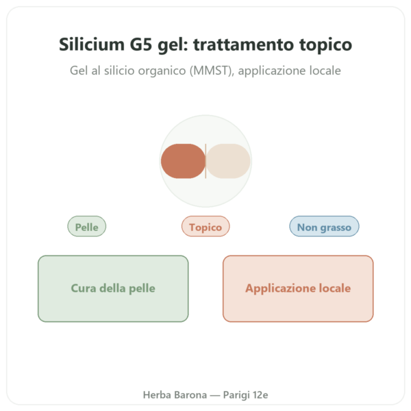 Silicio organico G5 gel – 100 ml presentazione Paris Herba Barona